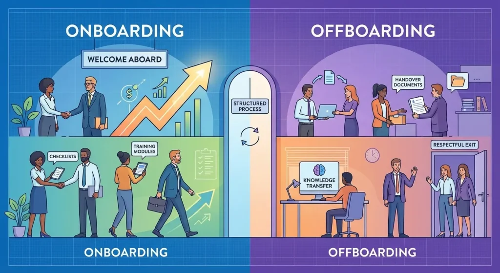 اهمیت آنبوردینگ و آفبوردینگ در HR